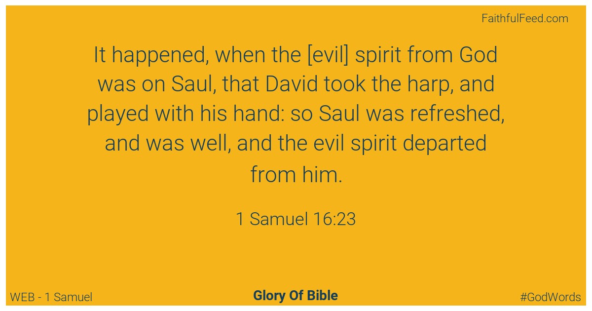 1-samuel 16:23 - Web
