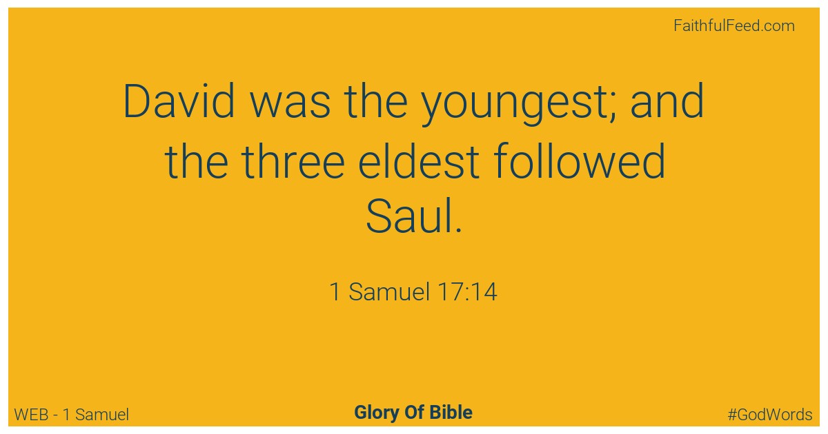 1-samuel 17:14 - Web