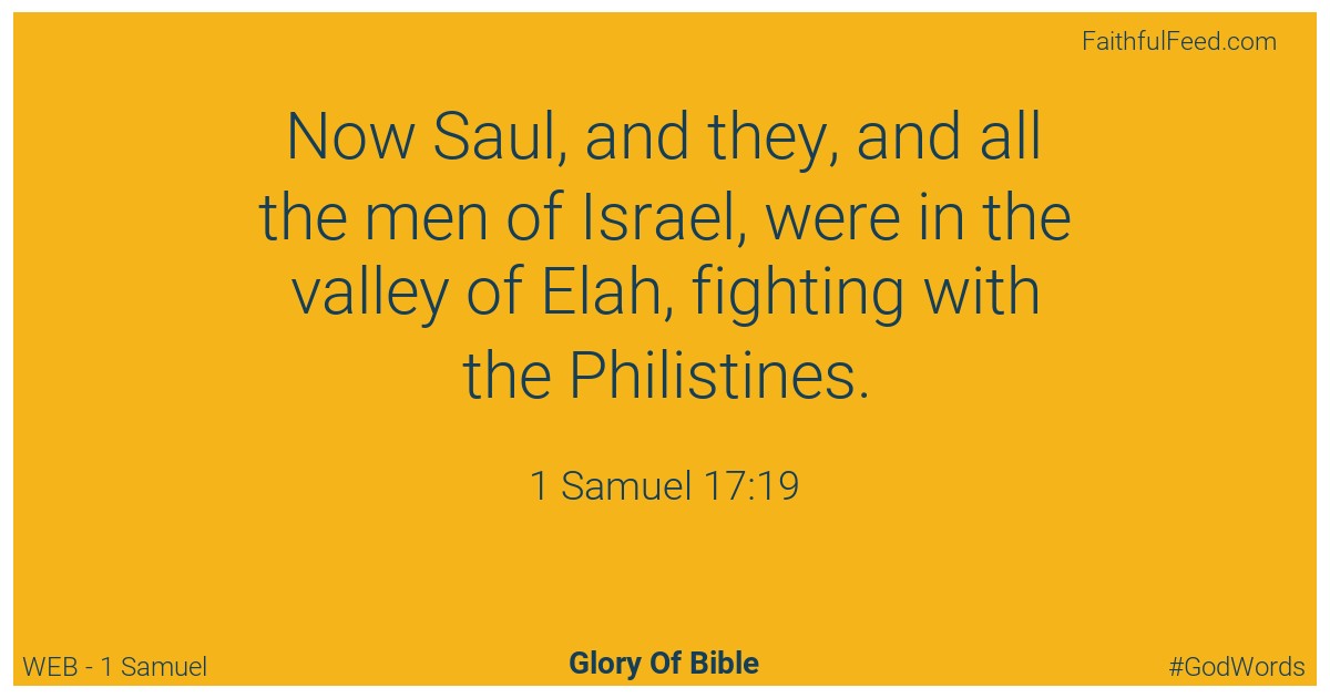 1-samuel 17:19 - Web