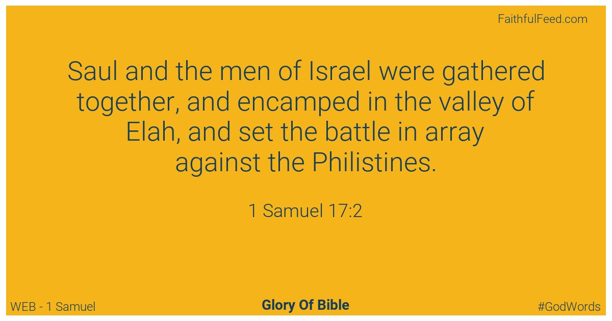 1-samuel 17:2 - Web