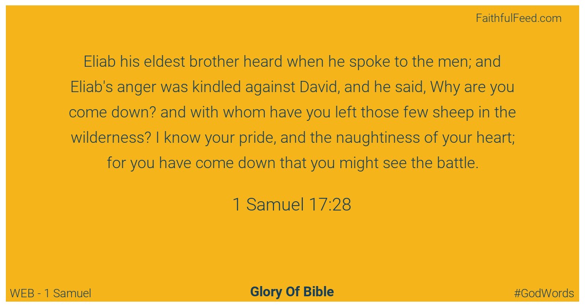 1-samuel 17:28 - Web