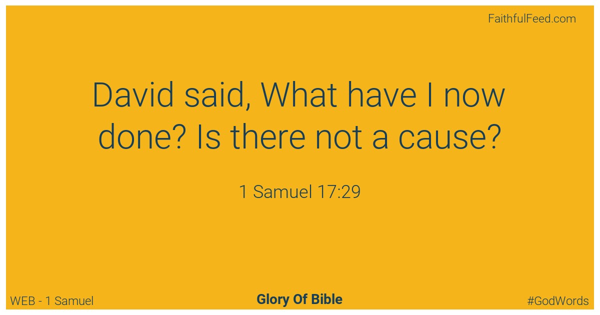 1-samuel 17:29 - Web