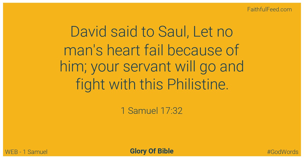 1-samuel 17:32 - Web