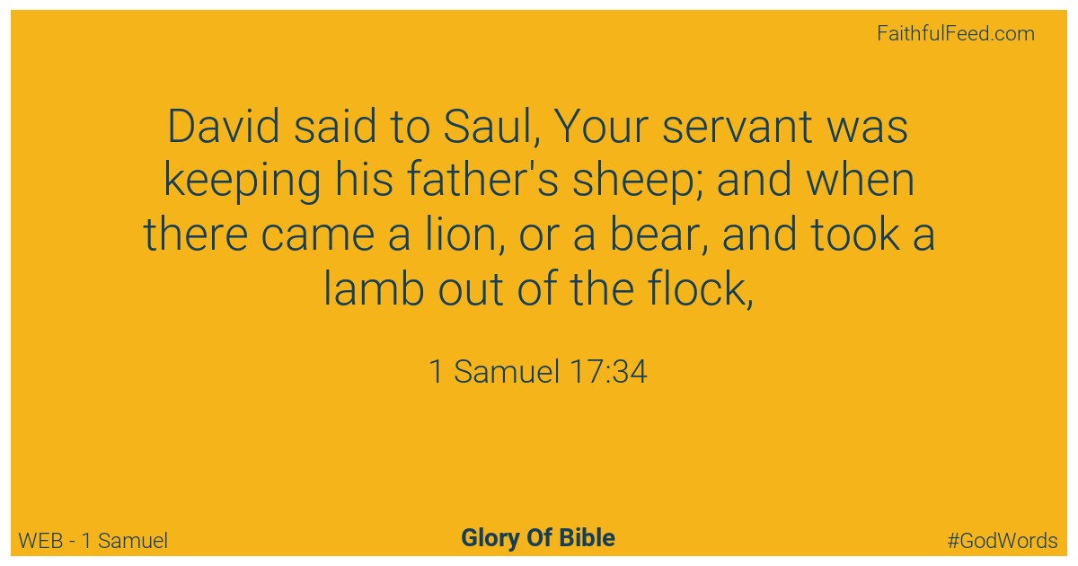 1-samuel 17:34 - Web