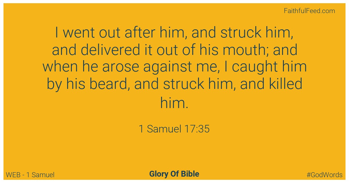 1-samuel 17:35 - Web