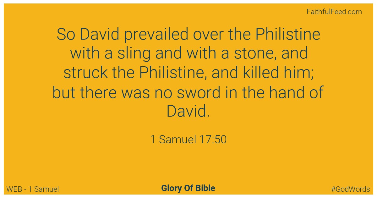 1-samuel 17:50 - Web