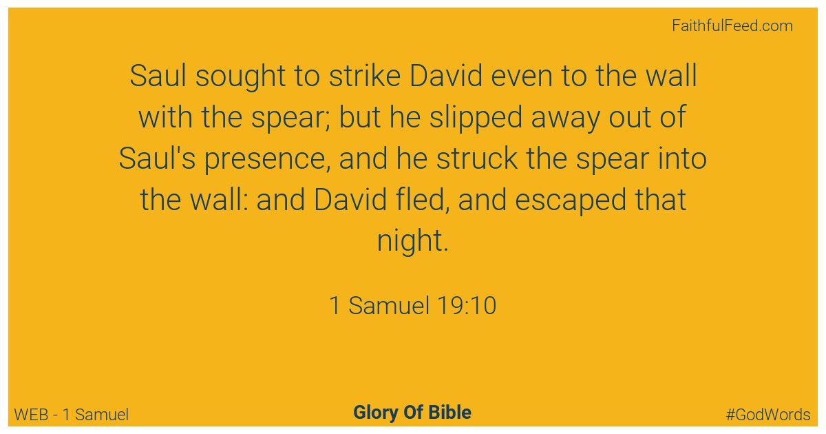 1-samuel 19:10 - Web