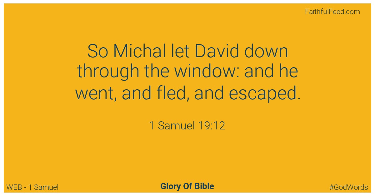 1-samuel 19:12 - Web