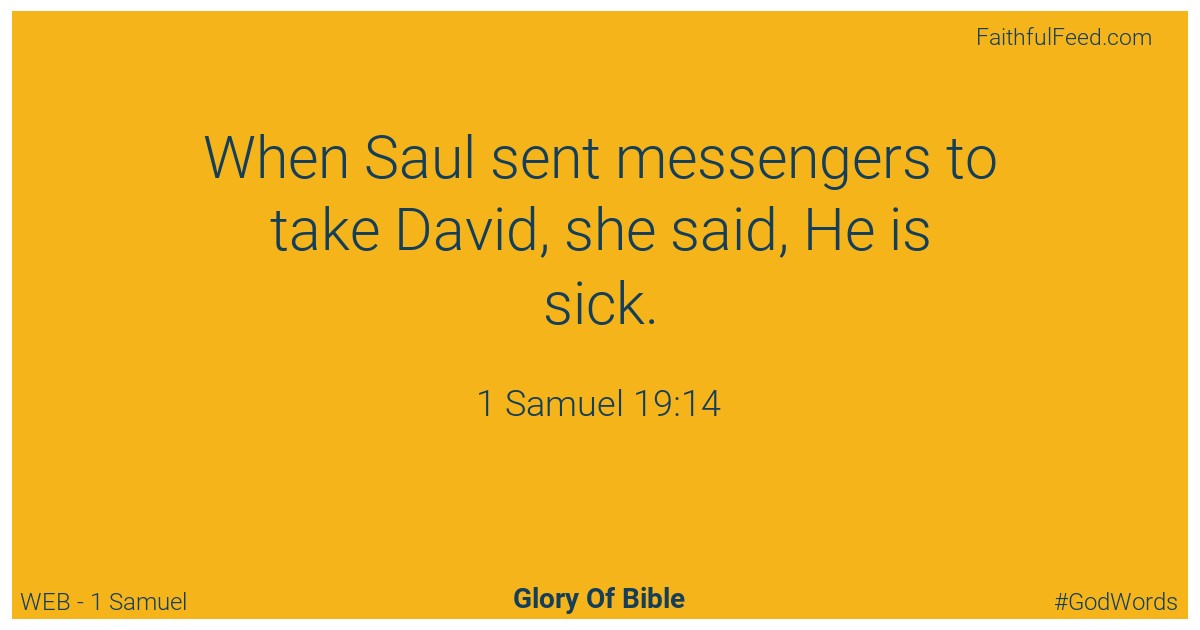 1-samuel 19:14 - Web