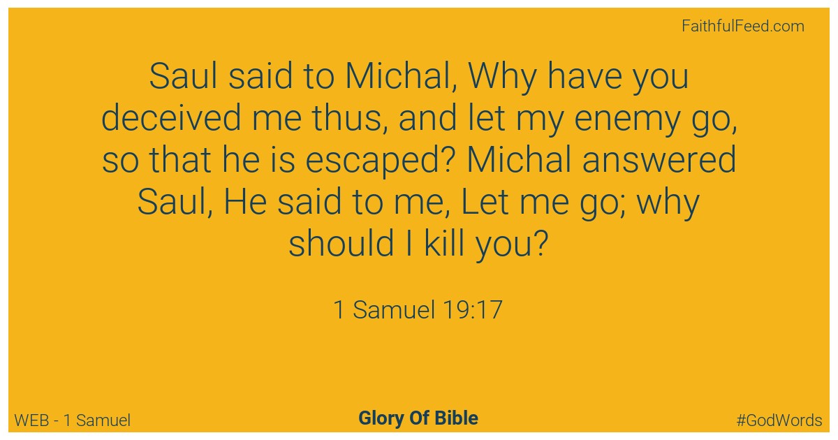 1-samuel 19:17 - Web