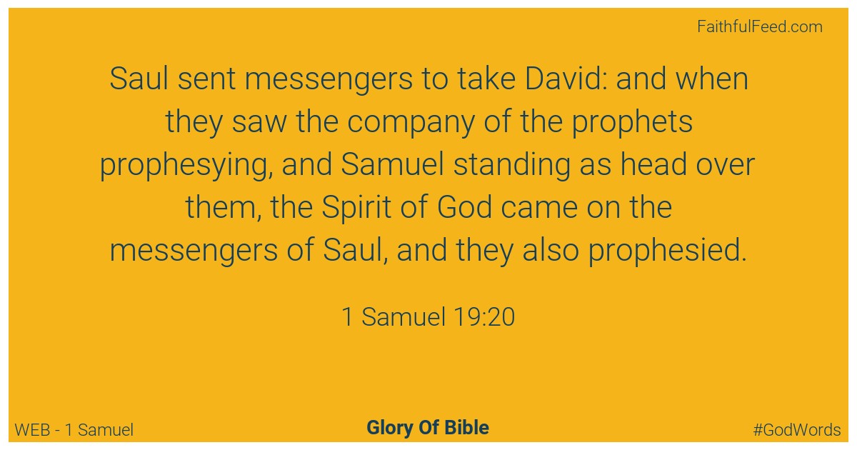 1-samuel 19:20 - Web