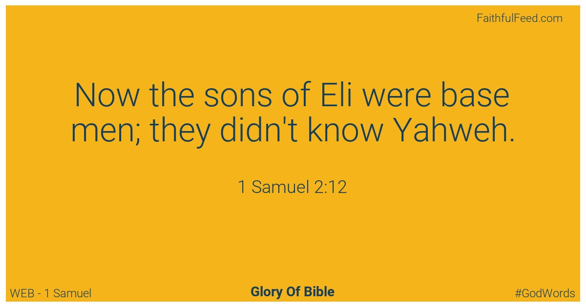 1-samuel 2:12 - Web