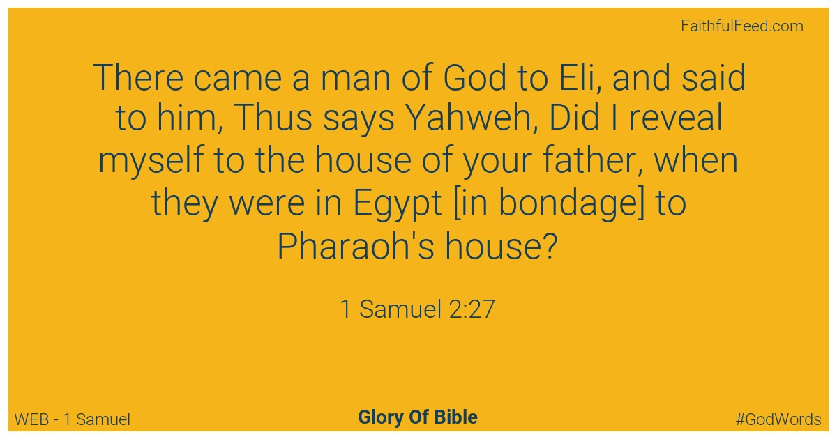 1-samuel 2:27 - Web