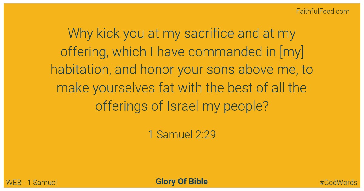 1-samuel 2:29 - Web