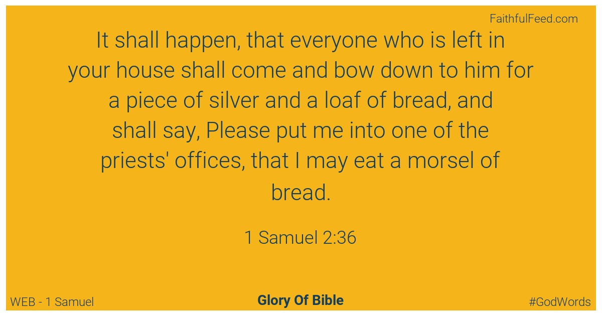 1-samuel 2:36 - Web