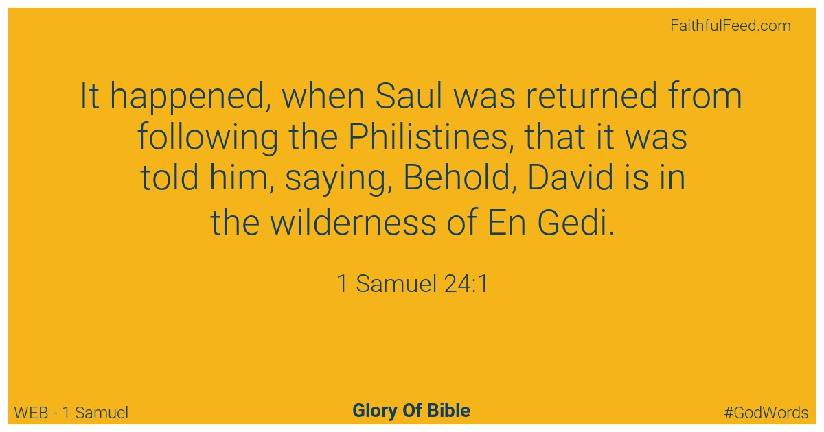 1-samuel 24:1 - Web