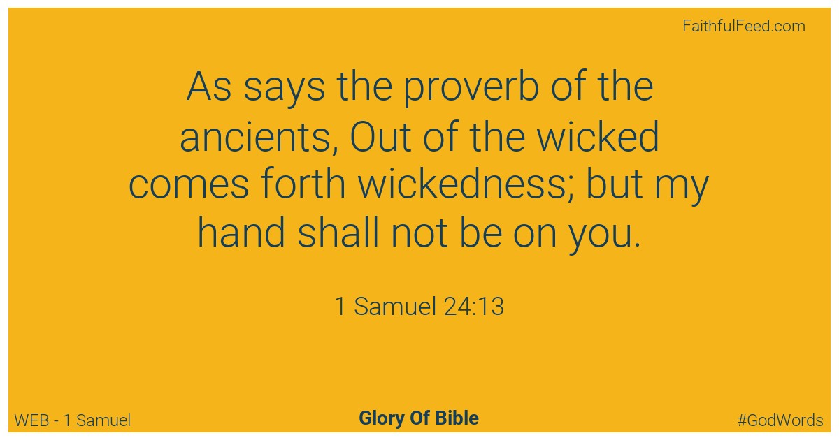 1-samuel 24:13 - Web