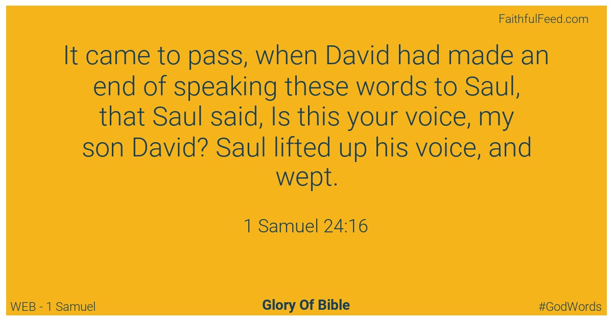 1-samuel 24:16 - Web