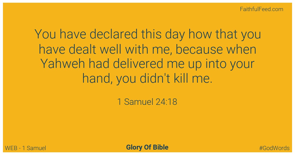 1-samuel 24:18 - Web