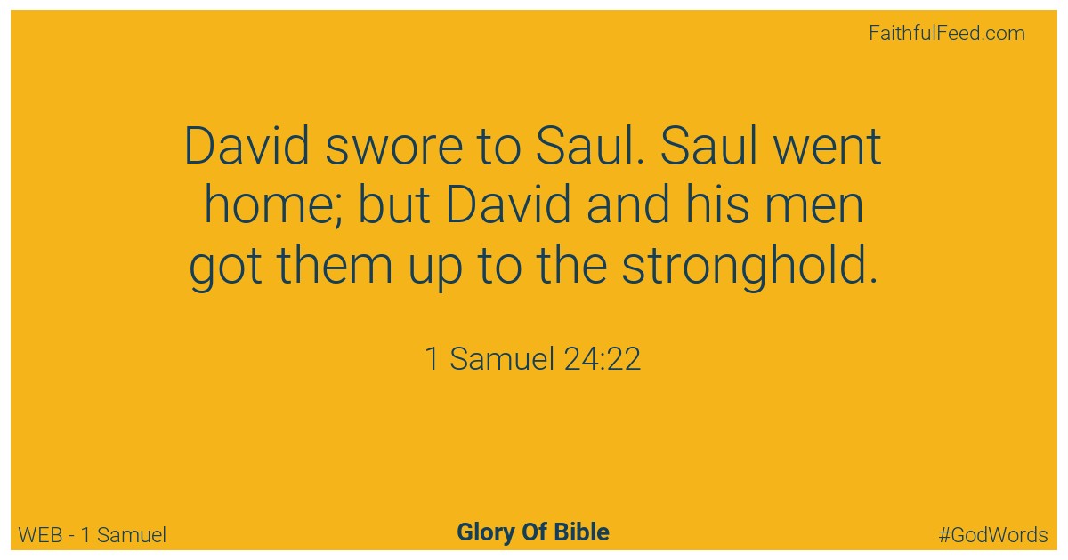 1-samuel 24:22 - Web