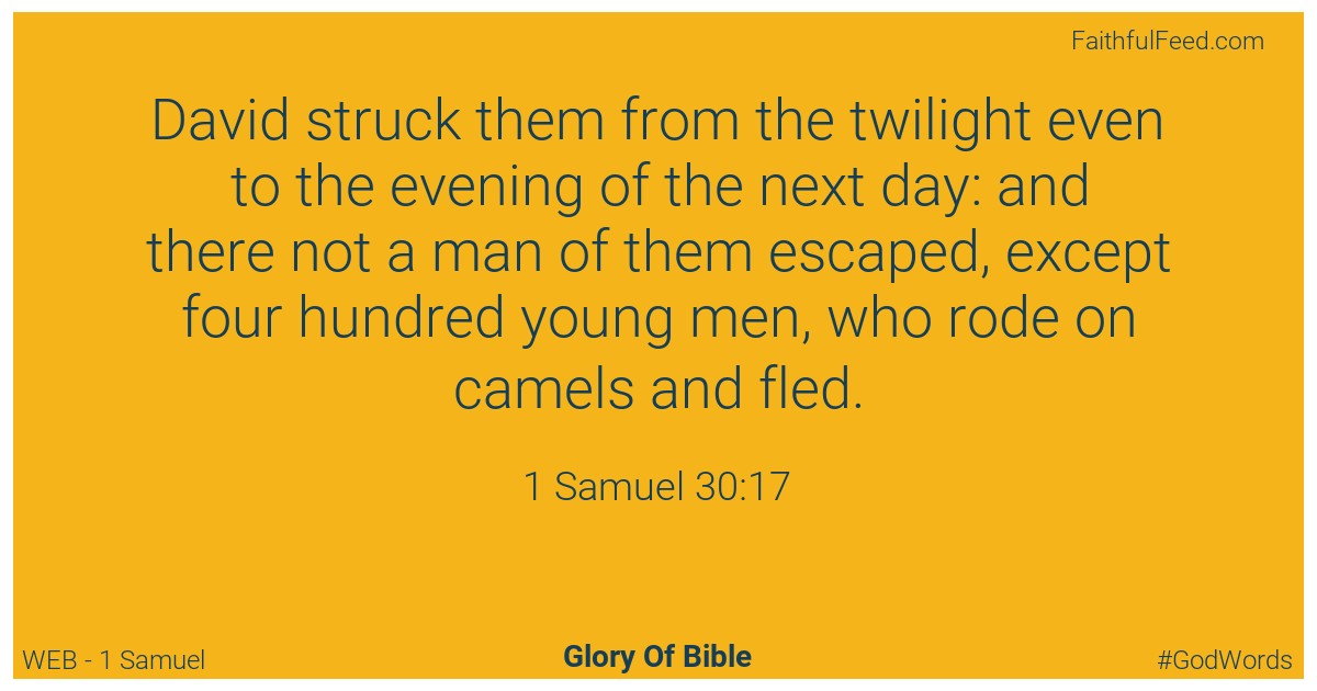 1-samuel 30:17 - Web