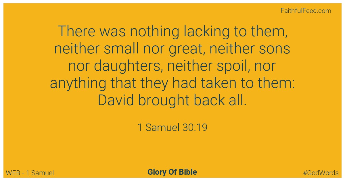 1-samuel 30:19 - Web