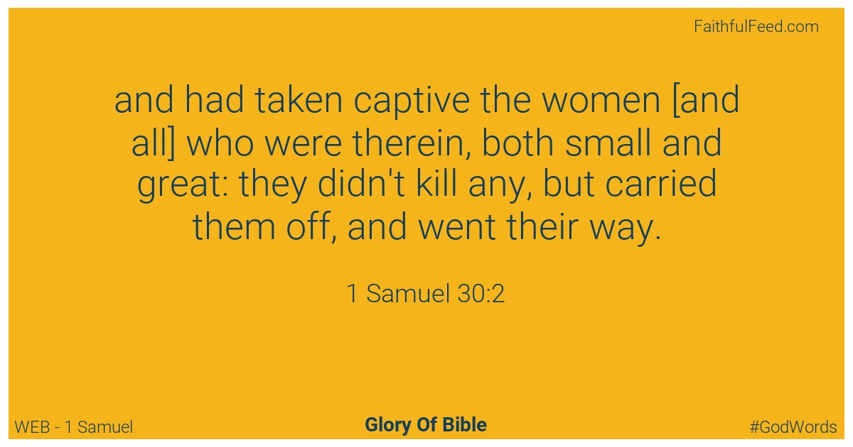 1-samuel 30:2 - Web