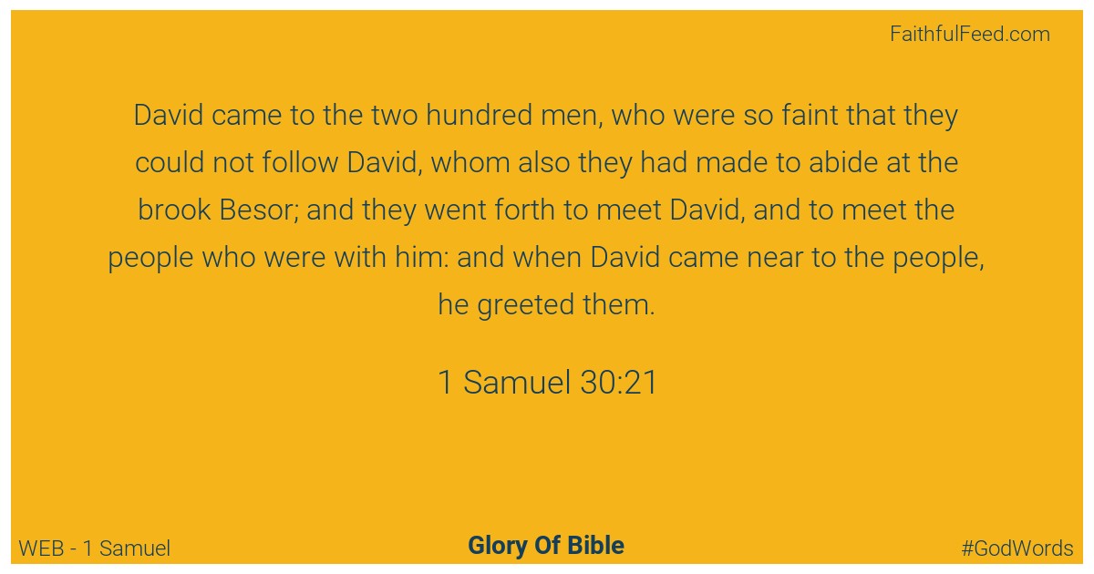 1-samuel 30:21 - Web