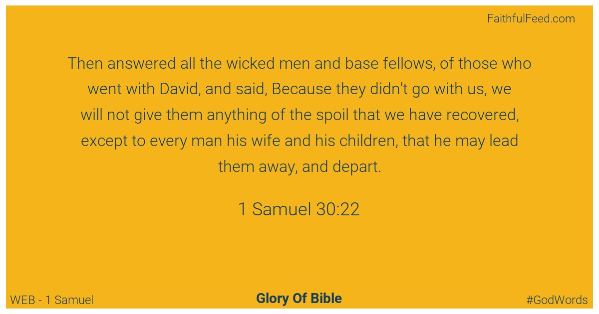 1-samuel 30:22 - Web