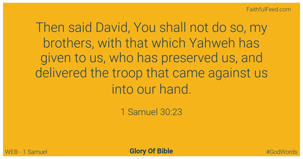 1-samuel 30:23 - Web