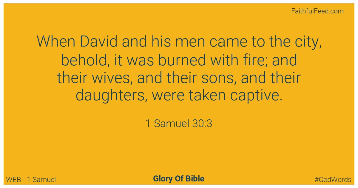 1-samuel 30:3 - Web