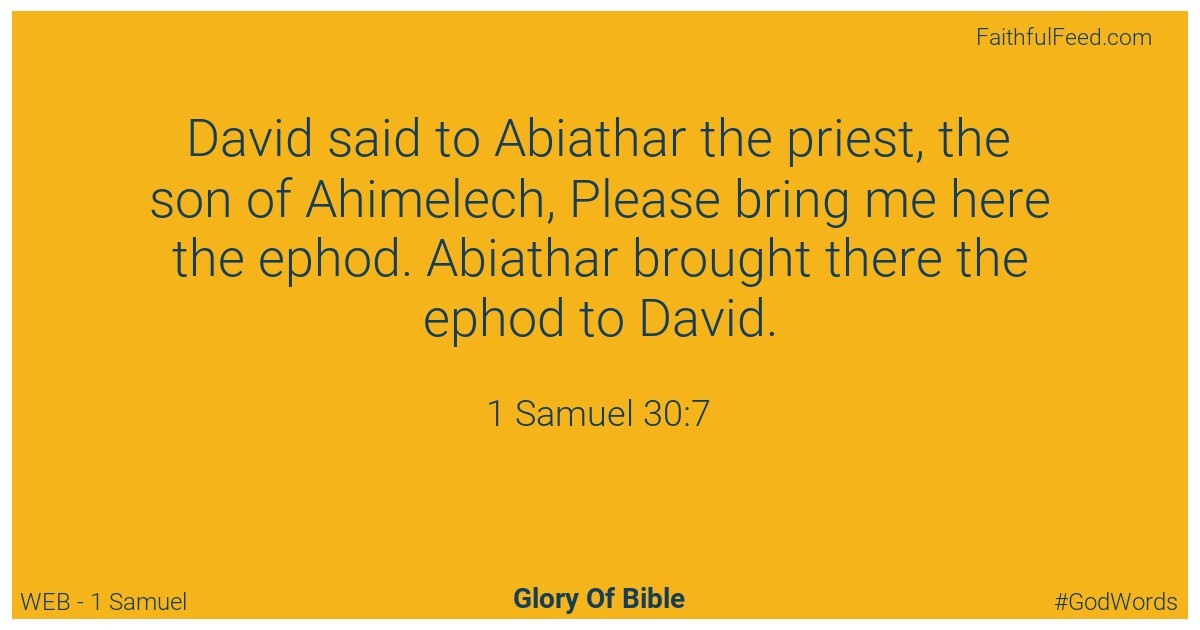 1-samuel 30:7 - Web