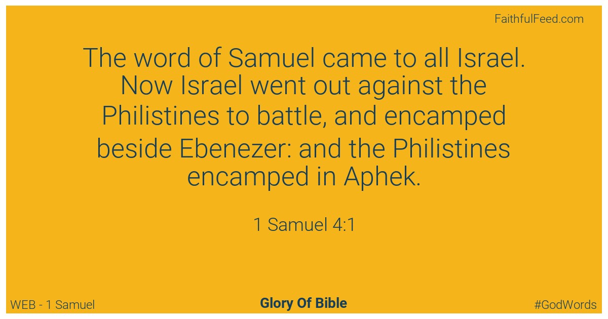 1-samuel 4:1 - Web