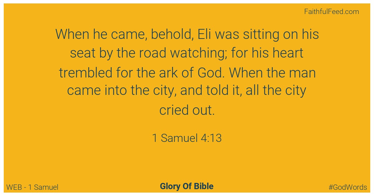 1-samuel 4:13 - Web