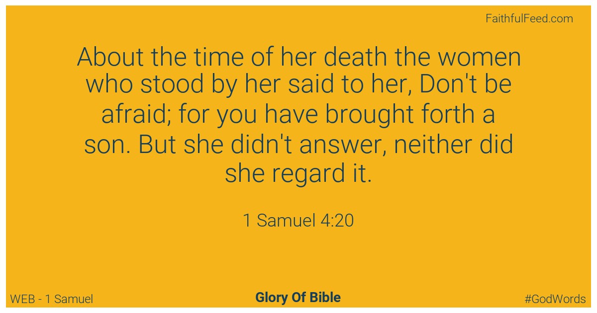 1-samuel 4:20 - Web