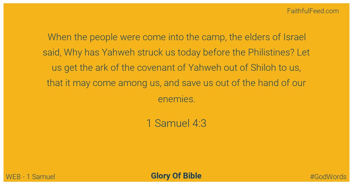 1-samuel 4:3 - Web