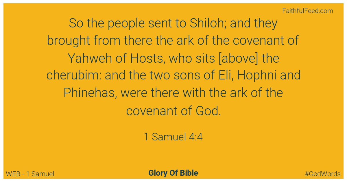 1-samuel 4:4 - Web