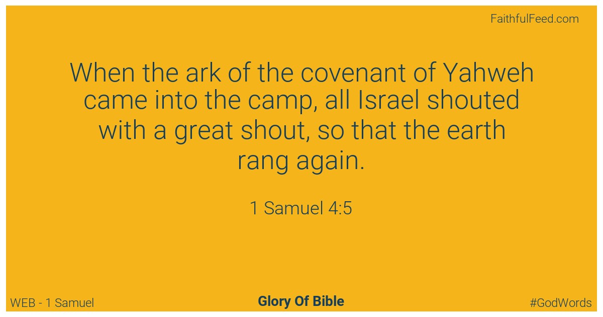 1-samuel 4:5 - Web