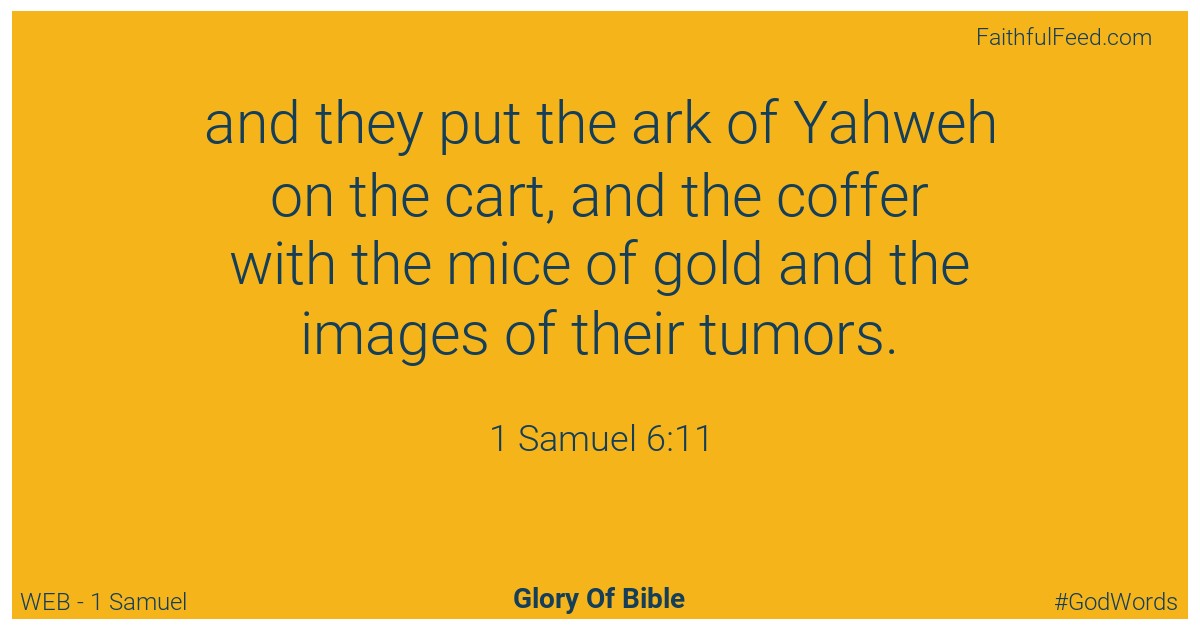 1-samuel 6:11 - Web