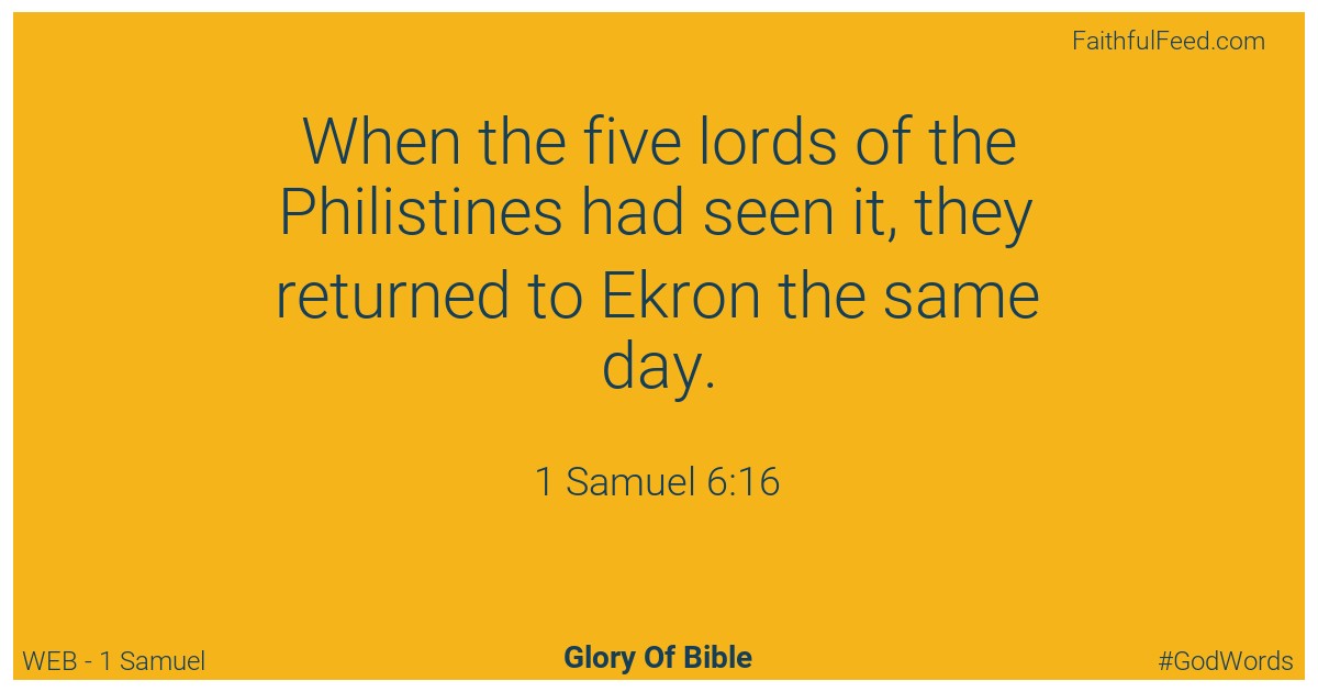 1-samuel 6:16 - Web