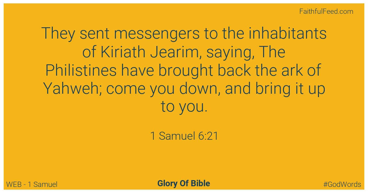 1-samuel 6:21 - Web