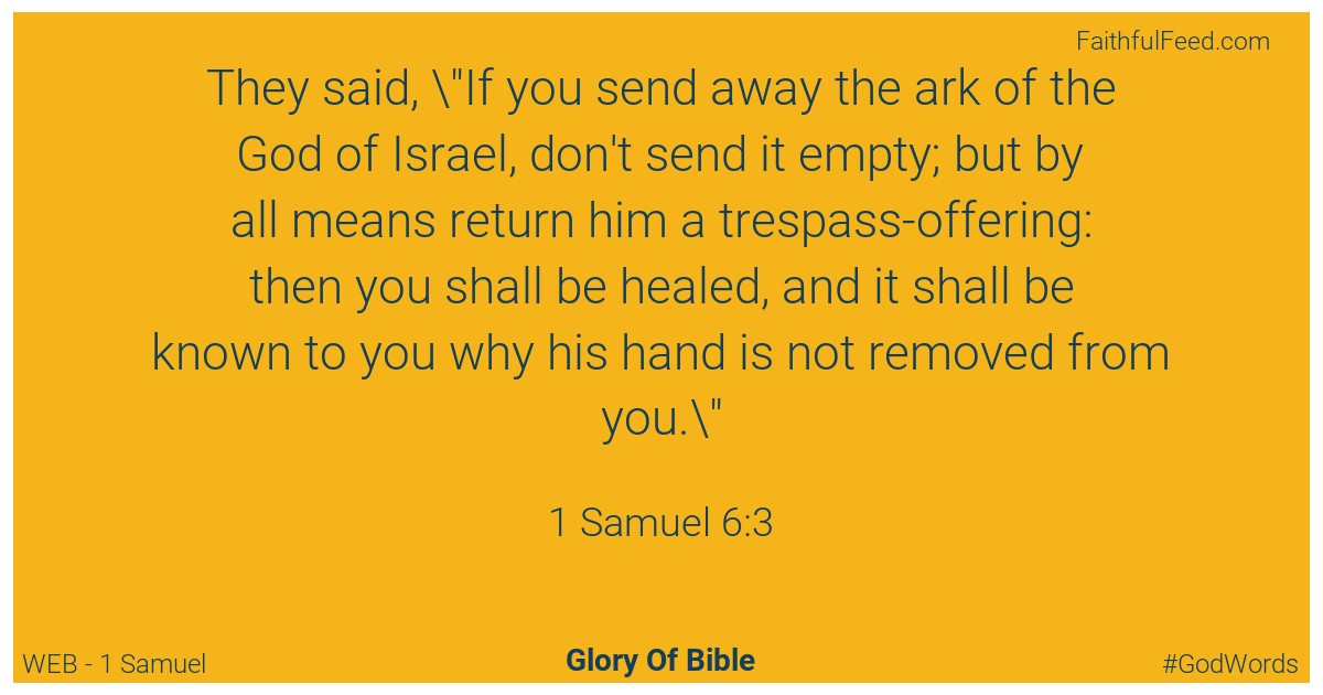 1-samuel 6:3 - Web