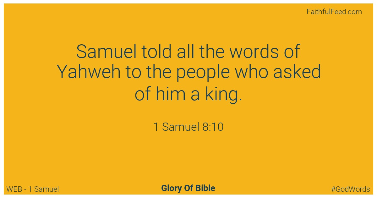 1-samuel 8:10 - Web