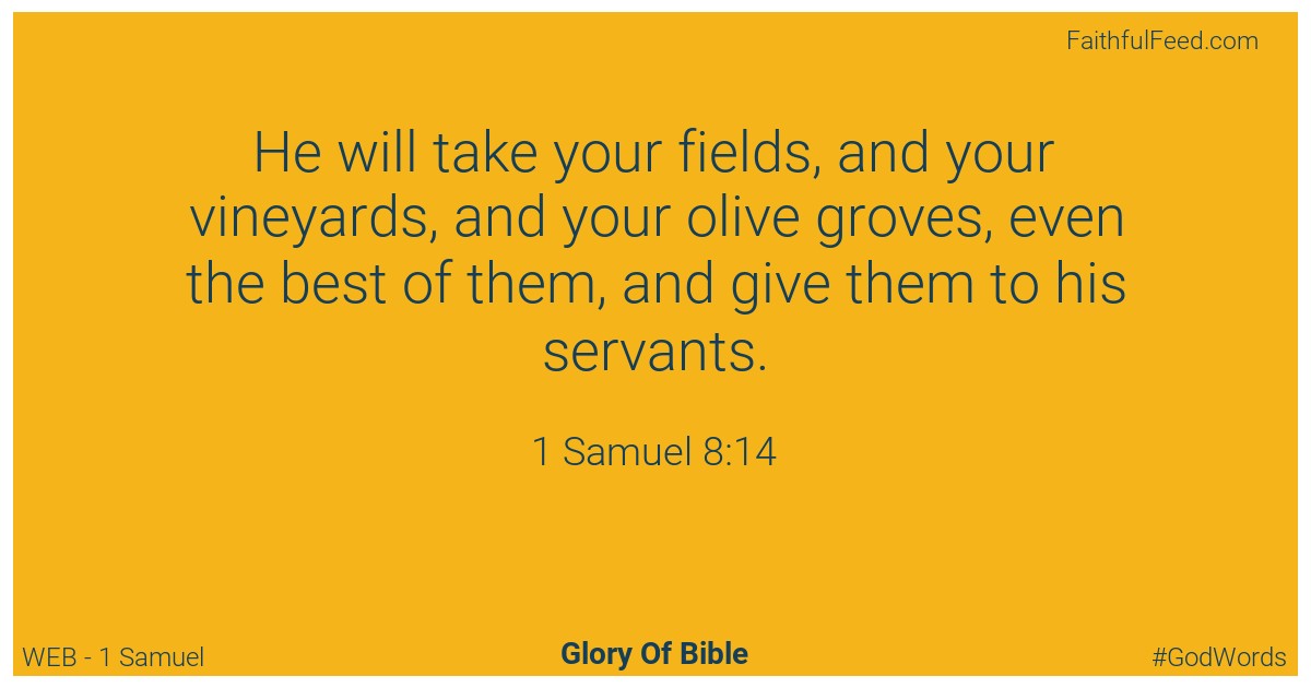 1-samuel 8:14 - Web