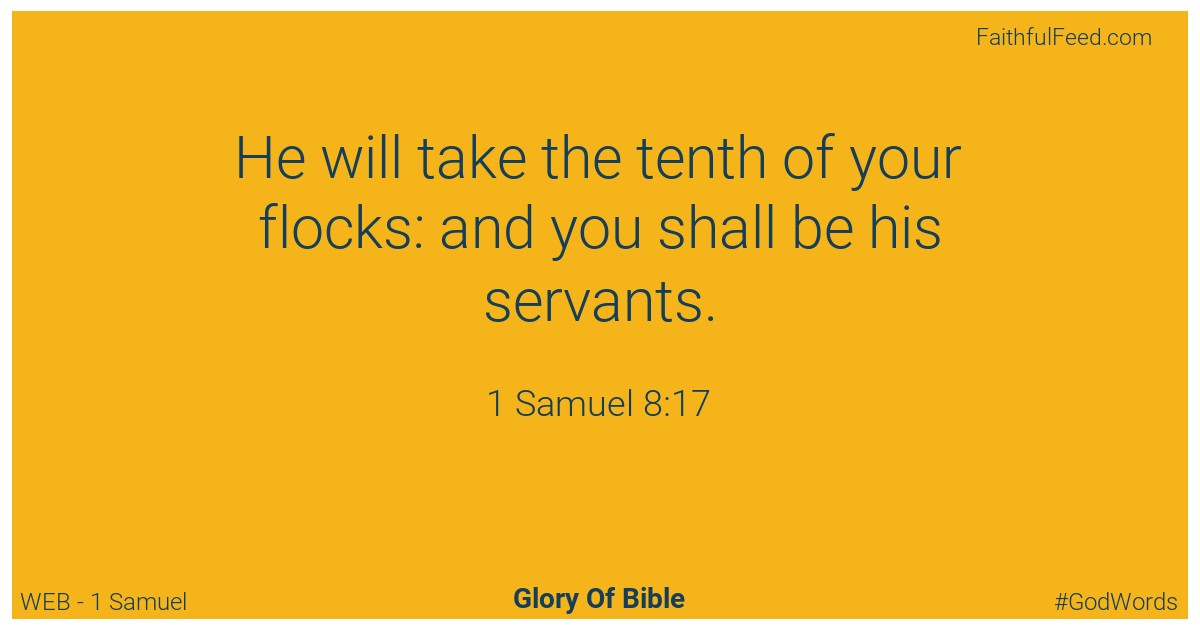 1-samuel 8:17 - Web