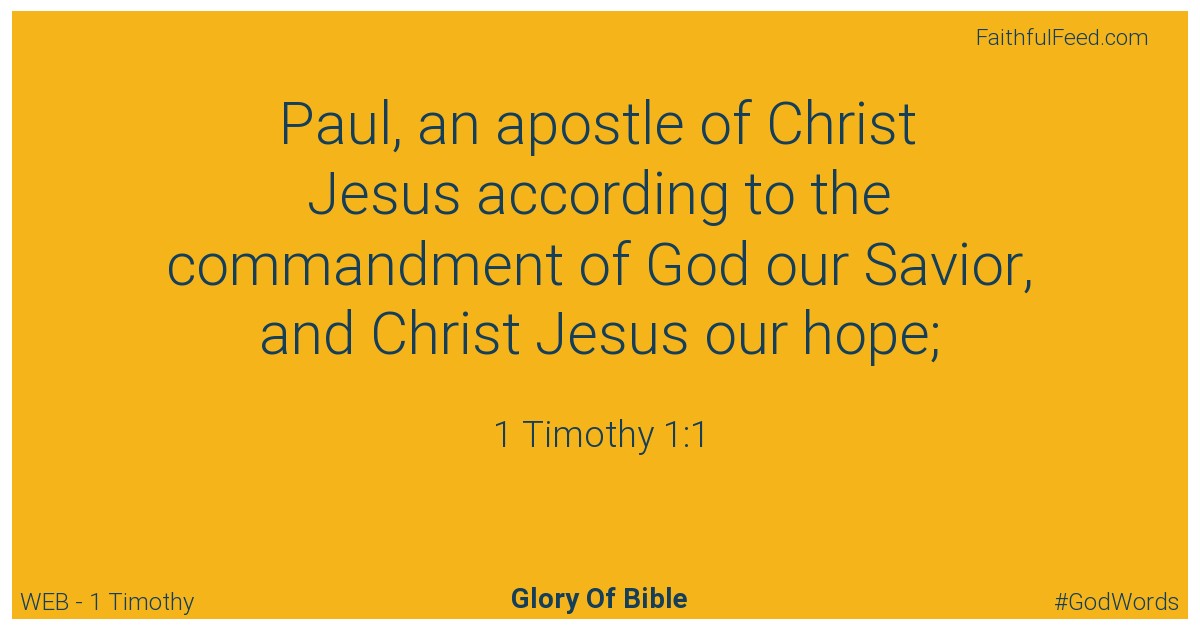 The Bible Verses from 1-timothy Chapter 1 - Web