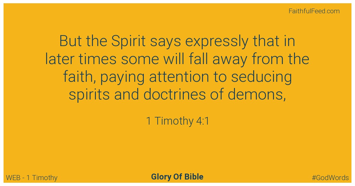 1-timothy 4:1 - Web