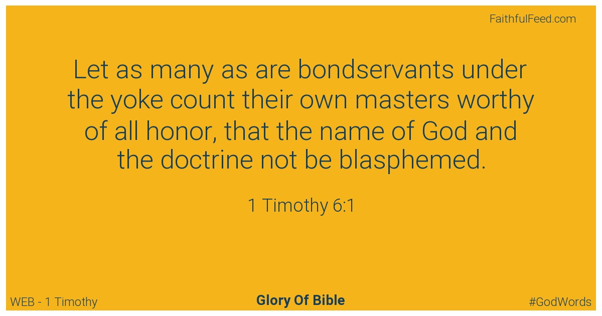 The Bible Verses from 1-timothy Chapter 6 - Web