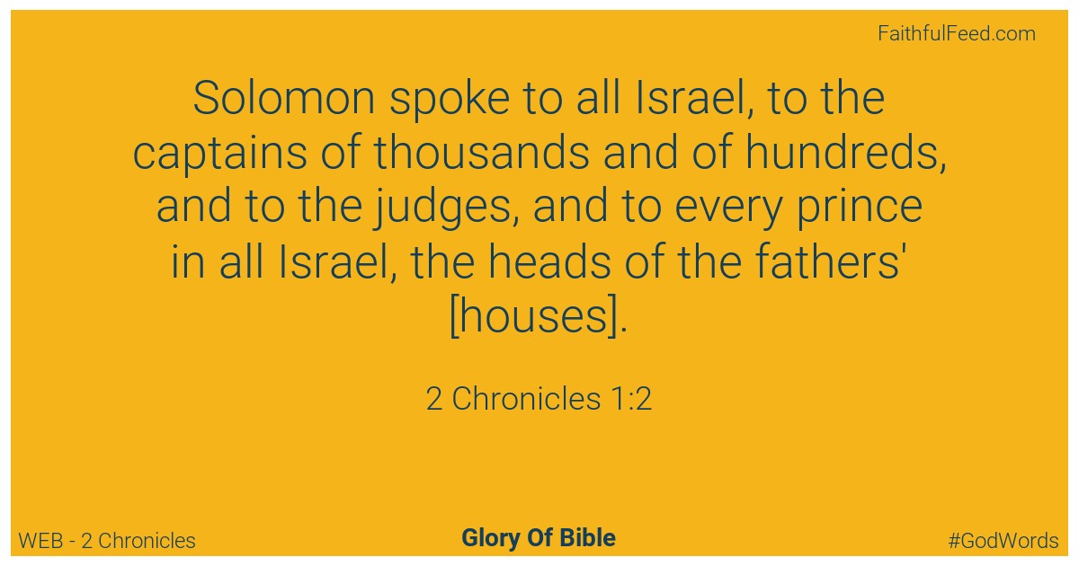 2-chronicles 1:2 - Web