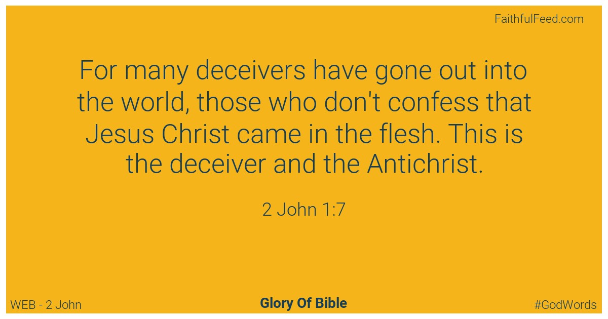 2-john 1:7 - Web